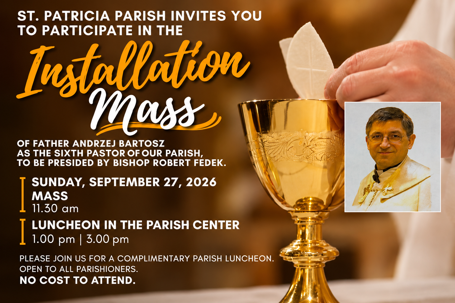 ⛪ Fr. Andrzej Bartosz Installation Mass – September 27, 2026